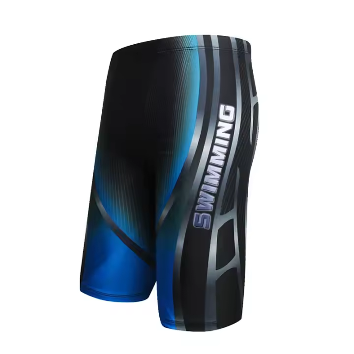 Bañadores para niños, traje de baño impermeable de secado rápido, traje de baño largo para buceo, calzoncillos tipo bóxer, pantalones cortos de playa Gay - 1