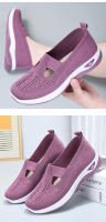 Zapatos de tenis deportivos transpirables de verano para mujer, zapatos planos casuales ligeros sin cordones, zapatos cómodos antideslizantes para caminar para mujer - details 10