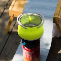 Olla de calefacción portátil para viajes al aire libre, hervidor plegable de silicona ligero con asa, artículos esenciales para acampar, 1L - details 5