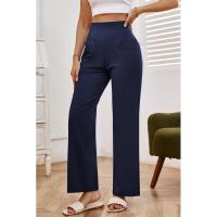 Pantalones de pierna ancha para mujer, cintura alta, lisos, rectos, tres nuevos en otoño, moda coreana, cómodos - details 27