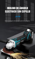 Kamolee-amoladora angular sin escobillas M14, herramientas eléctricas de corte de 4 velocidades, 125MM, 8500RPM, Compatible con batería Makita de 18V - details 0