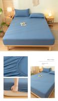 Bonenjoy-sábanas ajustadas, Funda de colchón de Color sólido, funda de cama elástica, ropa de cama para adultos y niños, Sábana bajera suave (sin funda de almohada) - details 9