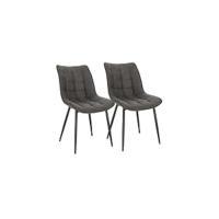 Sillas de Comedor Nórdicas Vintage de Madera Maciza Diseño Moderno Marrón Oscuro 2Pcs con Respaldo - details 10