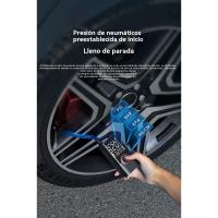 Infladores de neumáticos, compresores de aire portátiles, bombas de neumáticos sin cable, bombas de aire para coches, motos, bicicletas, balones con manómetros y luces LED - details 8