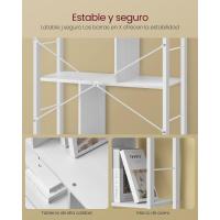 Estantería de Almacenamiento de 5 Niveles, Organizador de Oficina de Estudio, con Compartimentos, para Salón, Estilo Industrial, Marrón Rústico y Negro - details 14