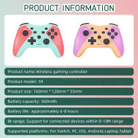 Controlador inalámbrico para consola de mando NSSwitch Pro para PC/Steam/Control Android con 6 ejes/Turbo - details 6