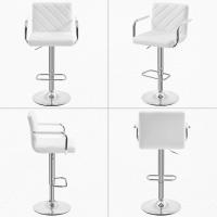 Bar Altura Ajustable 92-113,5cm Sillas de Bar Asientos Giratorios Diseño Moderno Taburetes Altos Blanco - details 8
