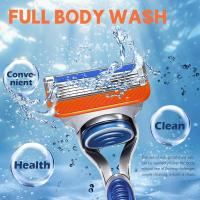 Juego de repuestos de cuchillas de afeitar para hombre, 16 cuchillas adecuadas para 5, Fusion 5, versión naranja - details 3