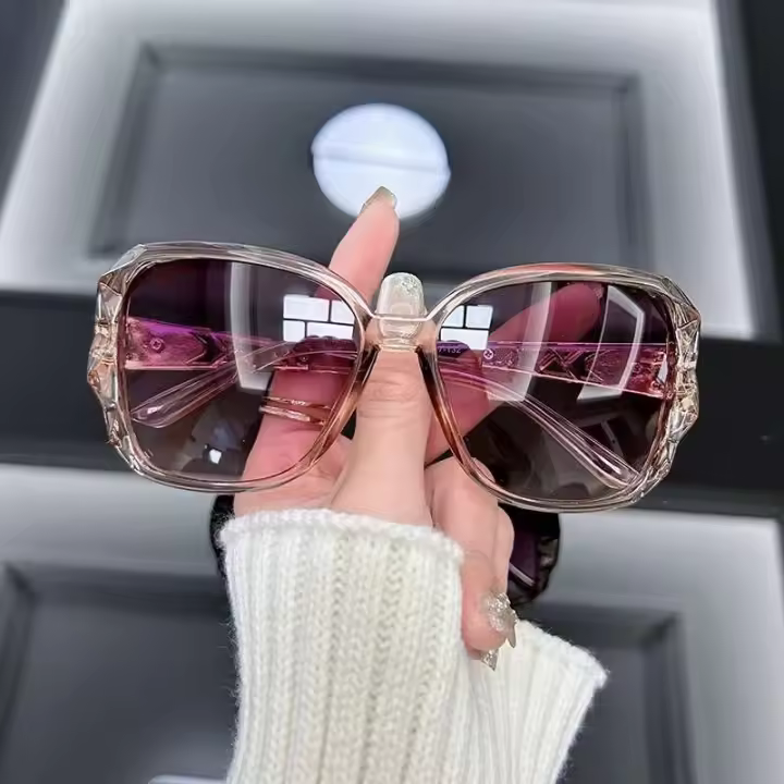 Gafas de Sol Cuadradas de Moda Estilo Vintage Negro Gafas de Espejo para Mujeres - 1