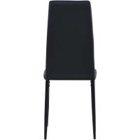 Sillas de Comedor Juego de 4 Sillas de Metal para Cocina, Silla de Mesa Comoda Silla con Asiento Tapizado, Negro - details 57