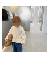 Suéter de Invierno para Niños Estilo Coreano Top de Cuello Redondo de Jacquard de Color Sólido Cálido y Moderno - details 6