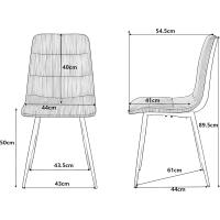 Juego de Comedor de Mesa Redonda 100cm con 4 Sillas Conjunto de Mesa y Sillas de Comedor, Cocina y Salón (Madera Oscura+Marrón Claro (PU)) - details 21