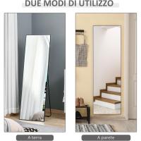 Espejo de Pie de Aleación de Aluminio Forma Rectangular para Pasillo, Dormitorio, Salón - details 3