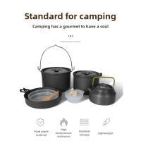 Juego de Sartenes Antiadherentes Portátil para Barbacoa, Picnic, Autoconducción, Acampar con Agua Caliente Para 4-6 Personas - details 1