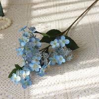 Flores de hortensia artificiales grandes, ramas de hortensia de seda hechas a mano de plástico, flores falsas coloridas realistas, Material Floral - details 8