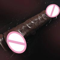 Empaquetado privado Dildos realistas sexys Piel deslizante Prepucio Testículos Dildo Estimulación anal vaginal Strapon Juguetes sexuales grandes para mujer - details 5