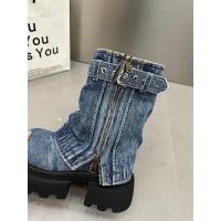 Botas de mezclilla martin para mujer, botas cortas informales, zapatos de invierno - details 4