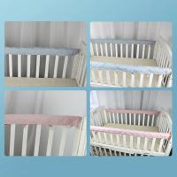 Protección de algodón para cuna,borde envolvente,Protector de dentición seguro para bebé,antimordedura,cubierta de riel, 2 uds. - details 0