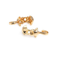 8x4MM 9x4MM 11x5MM Cierre de latón color oro de 18K con alambre y rosca para joyería, collares, pulseras, accesorios y fijaciones - details 14
