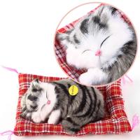 Juguetes de peluche de simulación de animales para niños, muñeco de felpa para dormir, gatos con sonido, decoraciones de juguete, regalo de cumpleaños para niños - details 6
