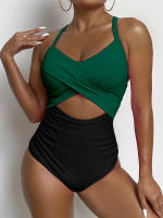 Bañador de una pieza con realce para mujer, traje de baño Sexy ahuecado, Monokini, ropa de playa para verano, 2024 - details 10