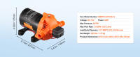 SucceBuy Bomba de diafragma de 12 V, bomba de agua de 12 V CC con presión ajustable de 40 a 100 PSI, interruptor de presión automático, puerto MNPT para RV, yate, marina, camión de alimentos, caravana - details 5