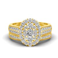 Anillos de Compromiso Moissanite 2PCS para Mujeres en Oro Amarillo Joyería Nupcial con Certificado Regalos de Lujo para Parejas en Venta Stone Principal Gemstones - details 3