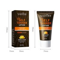 Crema bronceadora de bronce y protector solar SPF90, loción bronceadora corporal con brillo Natural y crema bloqueadora solar aislante UV, conjunto de cuidado de bronceado para cara y cuerpo - details 12
