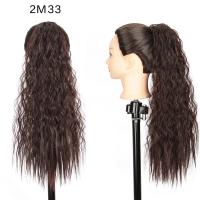 Peluca de cola de caballo con cordón permanente de maíz, extensión de cola de caballo con Clip, cola de caballo rizada larga ondulada, postizo de cola de poni Natural falso - details 8