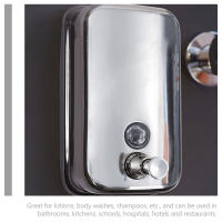 Dispensador manual de champú de acero inoxidable grueso 304, botella desinfectante para manos montada en la pared, utilizada en el baño - details 1