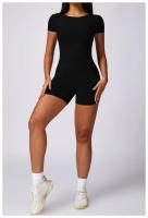 Material de nylon de los pantalones cortos flacos de la parte posterior sólida de la yoga Tre de la comodidad rápida - details 4
