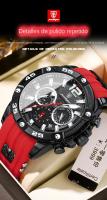 POEDAGAR Multifunción nuevo hombre reloj de silicona con reloj de cuarzo - details 9