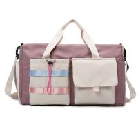 Bolsas de lona de viaje impermeables con separación de bolsillo seco y húmedo de gran capacidad personalizadas con compartimento para zapatos - details 9