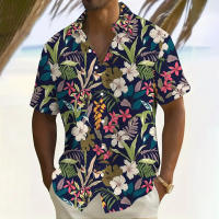 Camisa de manga corta para hombre, Tops informales de viento de playa de verano para exteriores, camisa con estampado de paisaje, ropa de gran tamaño para hombre - details 5