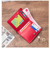 Cartera de cuero auténtico con sensación táctil para mujer 2025Nueva ranura para múltiples tarjetas Tarjetero corto multifunción de gran capacidad Bolso integrado para mujer Delgado - details 5