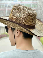 Sombrero para el sol, pesca de verano, sombrero de paja para exteriores, sombrero para el sol, sombrero de paja, sombrero de vaquero, sombrero tejido - details 0