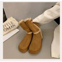 Botas de mujer de punta redonda de felpa,tacón alto,elegantes,invierno - details 29