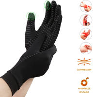 Guantes de cobre de compresión para artritis, guantes de cobre sin dedos para escritura por computadora y trabajo diario, alivio del dolor de manos y soporte - details 11