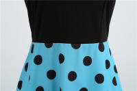Women plaid print long sleeve vintage a line party dress v neck - details 52