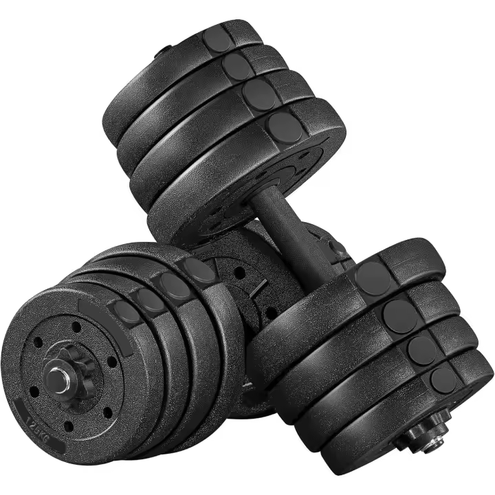 Kit Mancuernas Ajustables Juego de Pesas y Mancuernas para Casa o Gimnasio Mancuernas Musculacion con Cerraduras de Estrella - 1