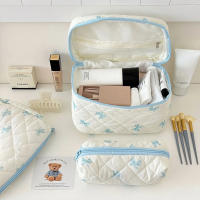 Bolsa de Maquillaje de Algodón para Acolchado Organizador de Cosméticos con Crema - details 4