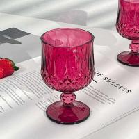 2 uds 190ml cristalería cola Vintage Rosa rojo relieve copa de champán alta transparente beber copa de vino - details 7