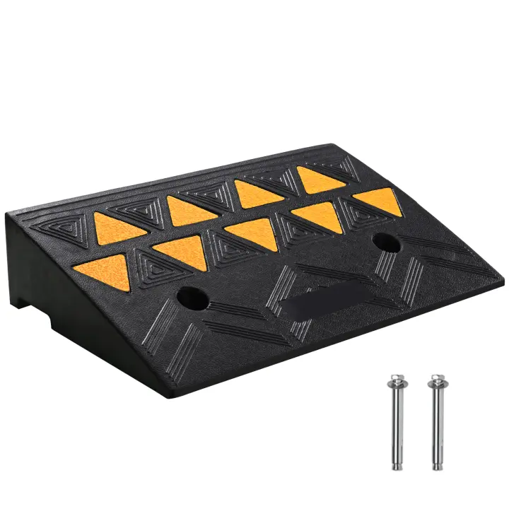 SucceBuy Rampa de goma para acera, rampa de entrada resistente para montacargas, camiones, autobuses, coches, sillas de ruedas - 1