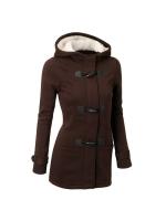 2024  Hooded Classic Cow Horn Button Jacket Cotton Coat AutumnFashion Outerwear - details 2