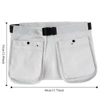 Riñonera multifuncional duradera, delantal negro con múltiples bolsillos, riñonera ajustable impermeable para montañismo - details 0