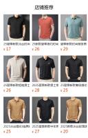 25 Nuevo verano Anti arrugas Casual Polo Business Camisa de manga corta a rayas verticales para hombres - details 0