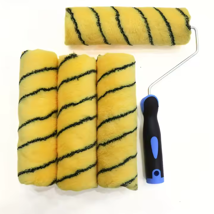 Juego de 5 cubiertas para rodillos de pintura NAEFAEK con marco - Kit de rodillos de metal de 9 pulgadas para paredes, suministros de pintura para el hogar, herramientas de renovación del hogar de bricolaje - 1