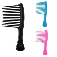 Peine de dientes anchos grandes para peluquería, peine alisador antiestático, cepillo de estilismo para teñir, herramienta de estilismo, peine de cabeza de aceite portátil - details 1