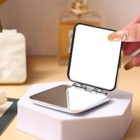 Mini espejo de maquillaje plegable, espejos de mano portátiles cuadrados de doble cara, espejo de tocador creativo, espejo de bolsillo compacto - details 2