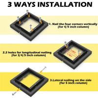 Luz de Poste Solar Moderna RXUNS Lámpara de Columna de Patio Impermeable IP65 Brillo de 300lm - details 3